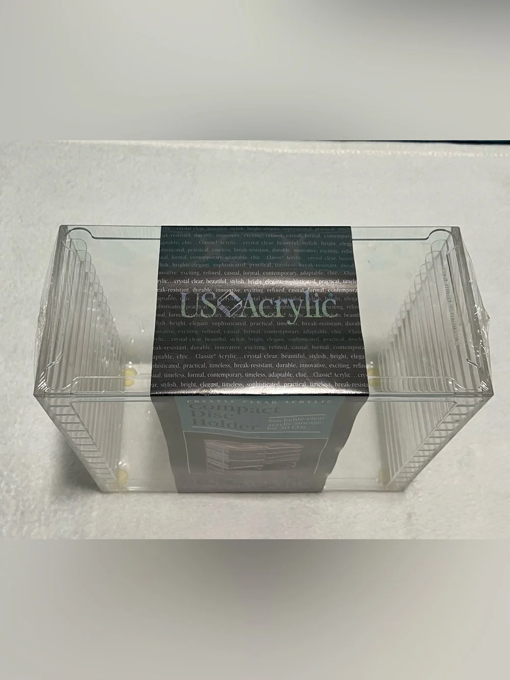Acrylic Clear Compact Disc Holder- Holds 30 CD’s